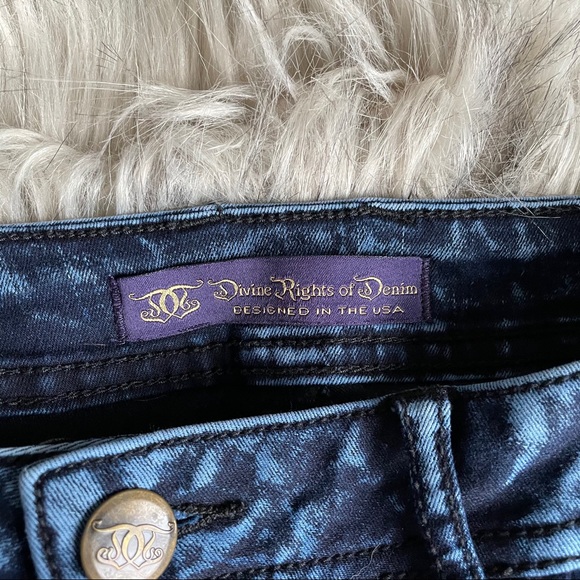 Blue acid wash skinny jeans - Picture 4 of 6